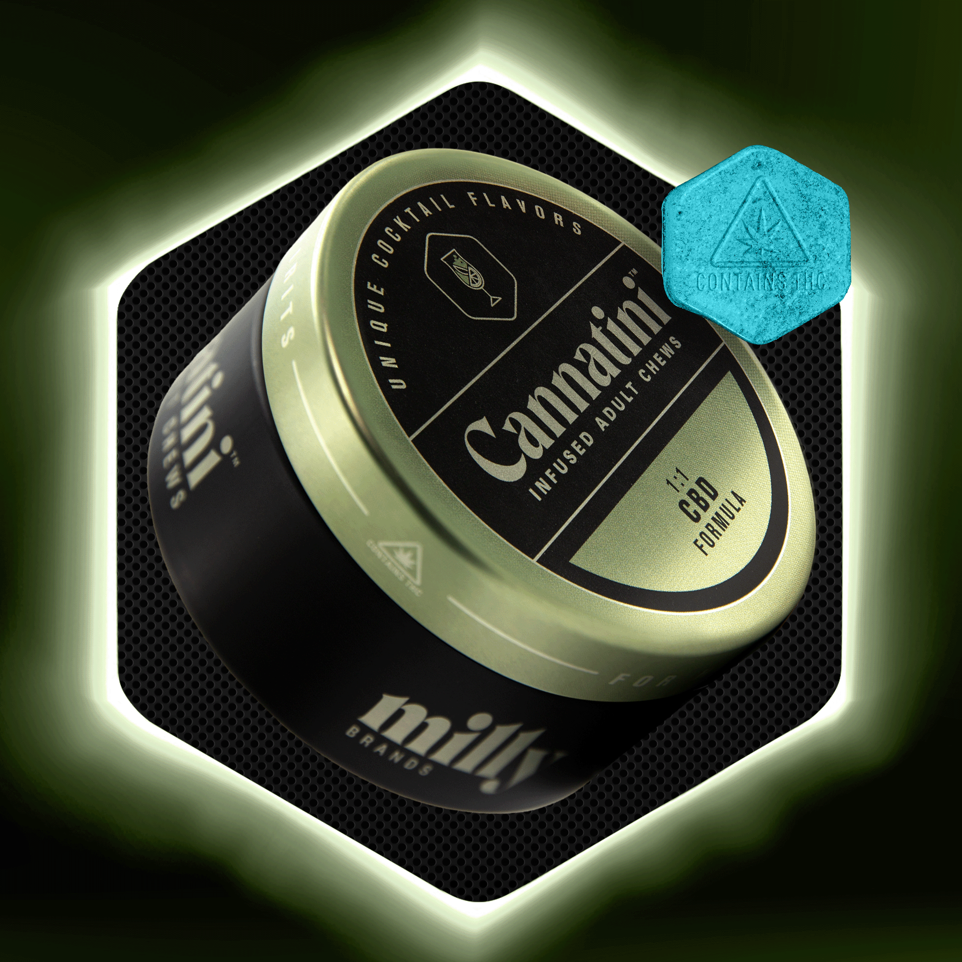 Photograph of product: Sour Tsunami Blue Hawaiian RSO (1:1 TH-oui:CBD) Gummies 20pk (TAX INCLUDED)