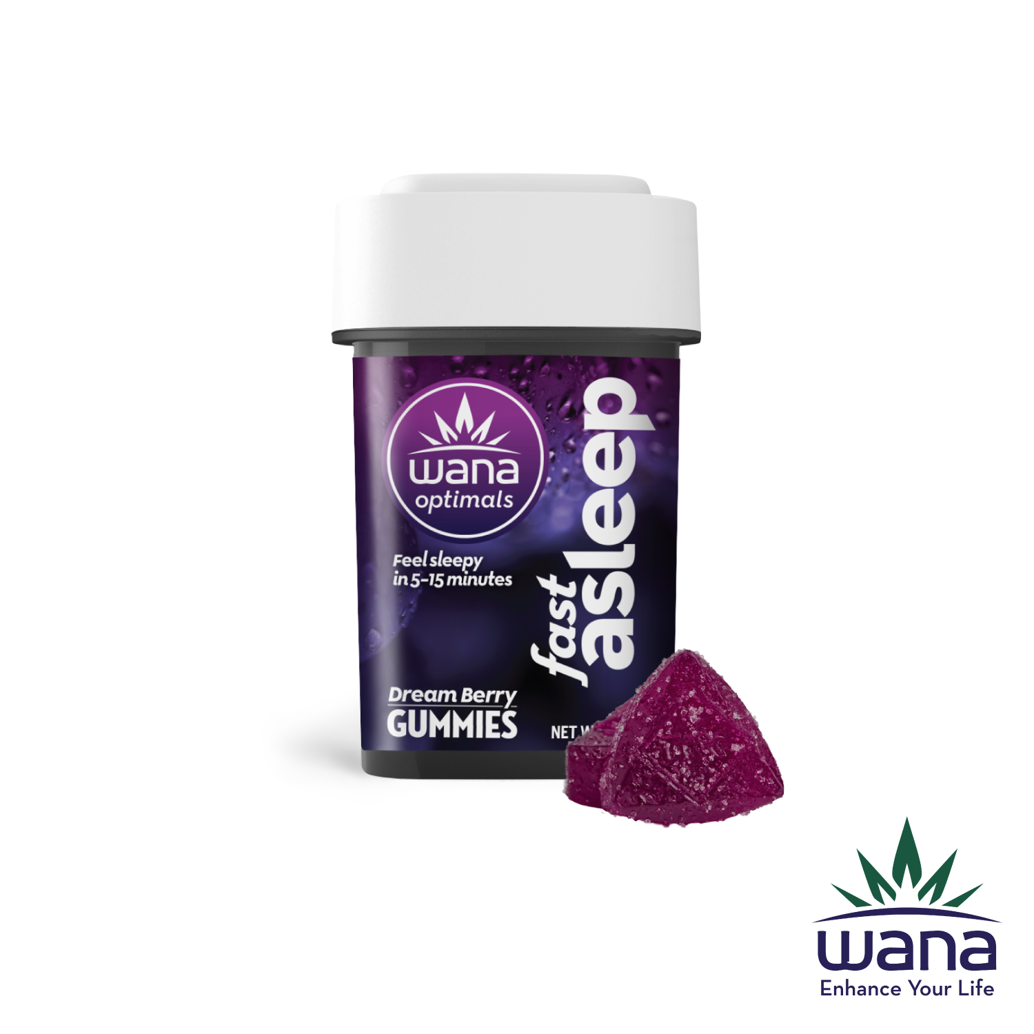 Photograph of product: 5:1 Dream Berry Fast Asleep Optimal Gummies | 100mg CBD / 20mg CBN / 20mg CBG / 20mg THC