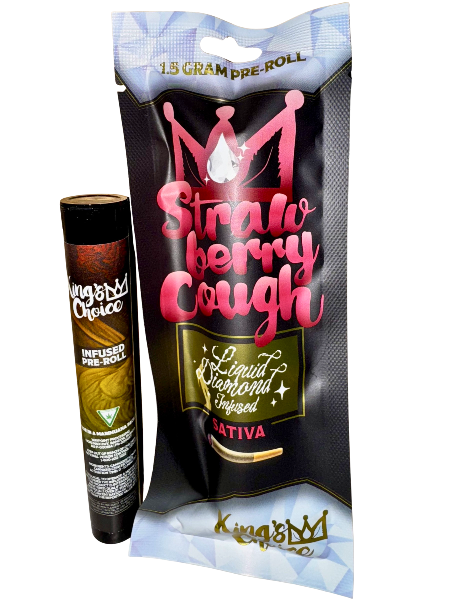 Photograph of product: Strawberry Cough Liquid Diamond Infused PR