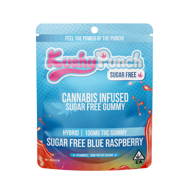 Photograph of product: Blue Raspberry Sugar Free Gummy 100mg - 