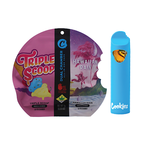 Photograph of product: Cookies Triple Scoop x Hawaiian Rain 1g Dual DISPO