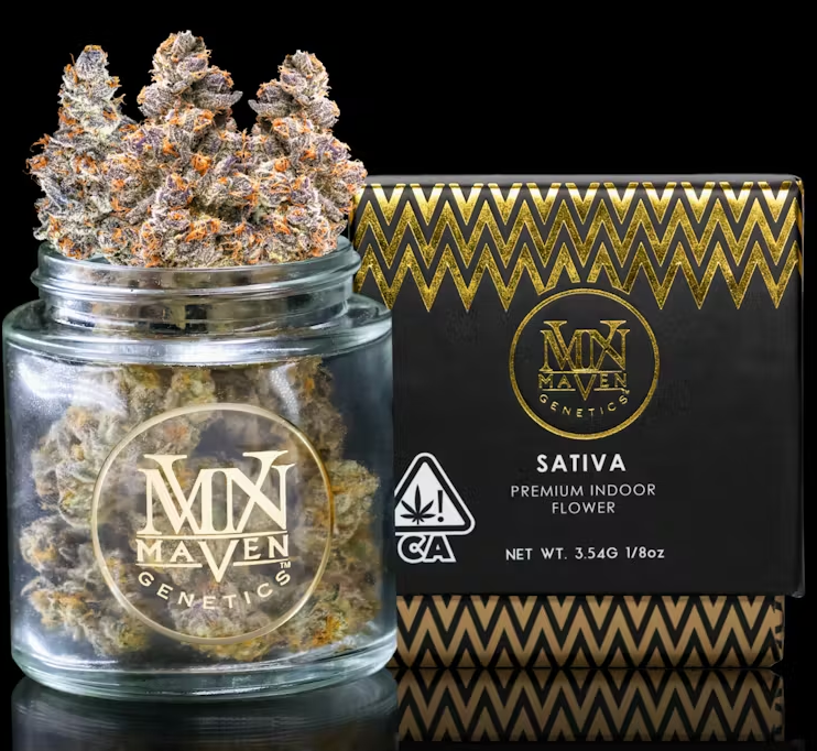 Photograph of product: Maven Orange Sapphire Oui'd Flower 3.5g