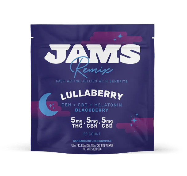 Photograph of product: Lullaberry Oui'd Fast Acting 1:1:1 TH-oui:CBD:CBN Gummies w/ Melatonin 100mg/20pc