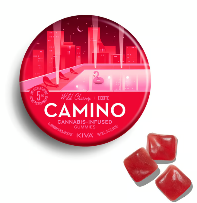 Photograph of product: CAMINO EXCITE WILD CHERRY 20PK GUMMIES 100MG