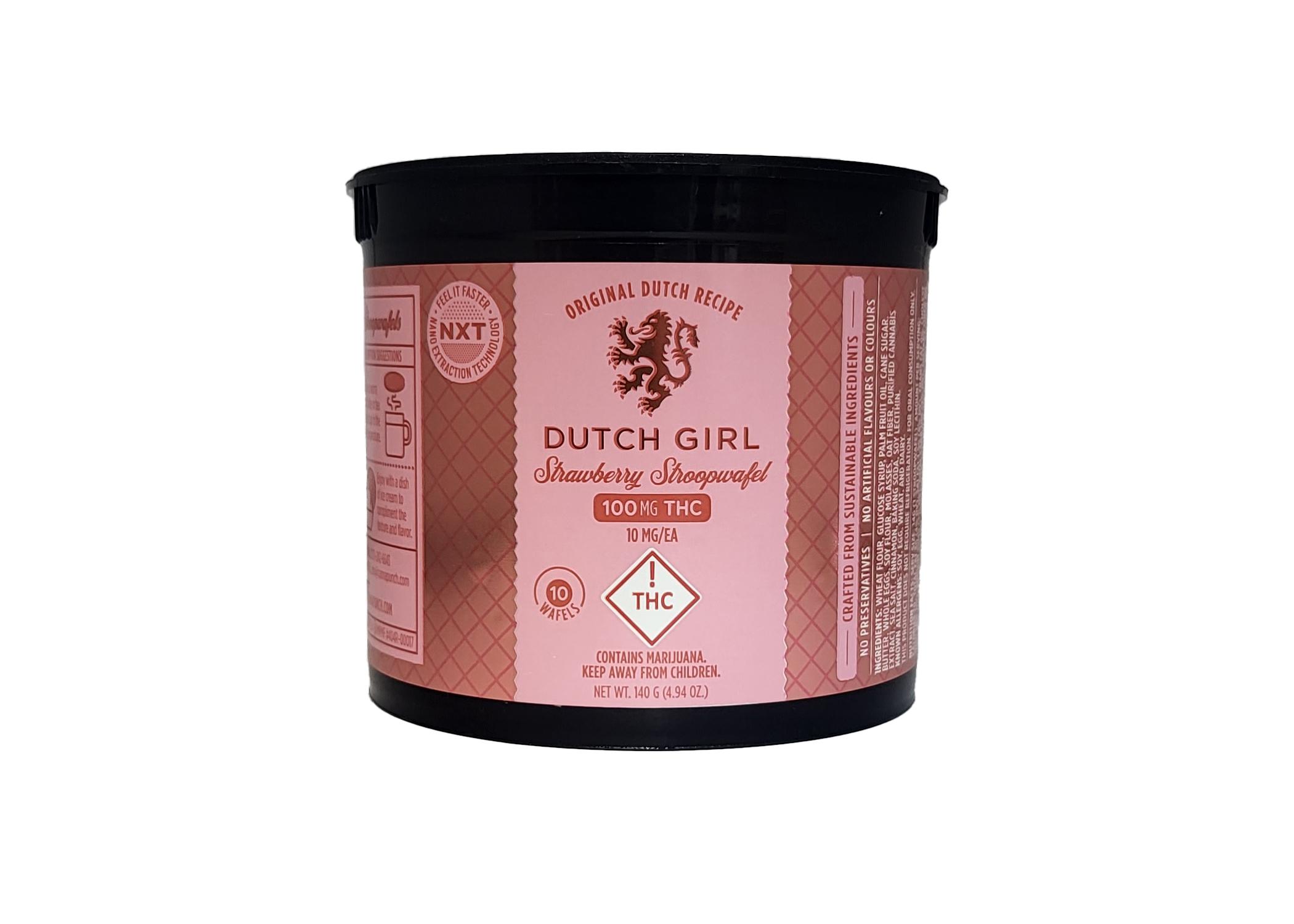 Photograph of product: 100mg Stroopwafel | Dutch Girl - | Strawberry 100mg