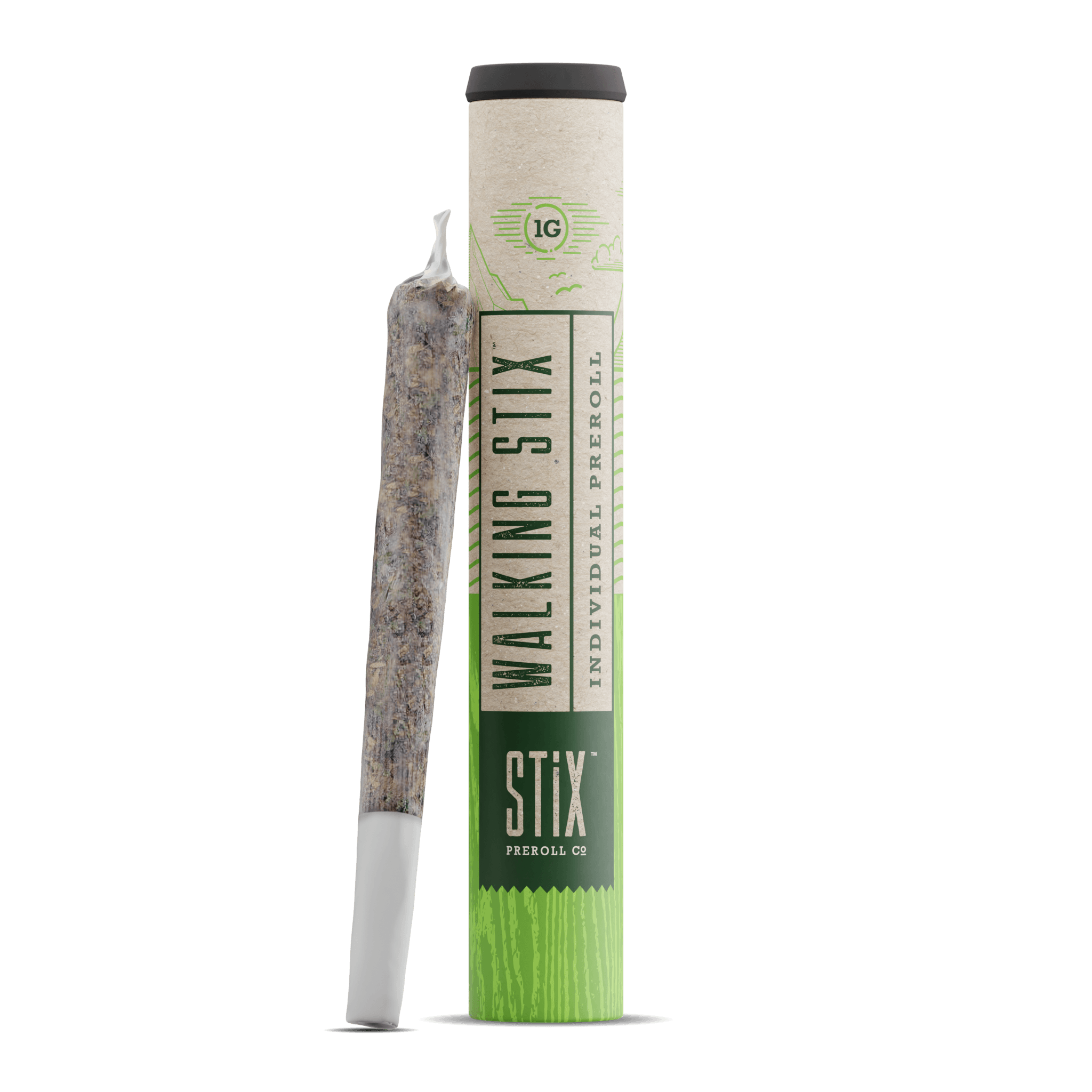 Photograph of product: Stix Preroll Co. Mr. Bubble #33 (I) Walking Stix 1g