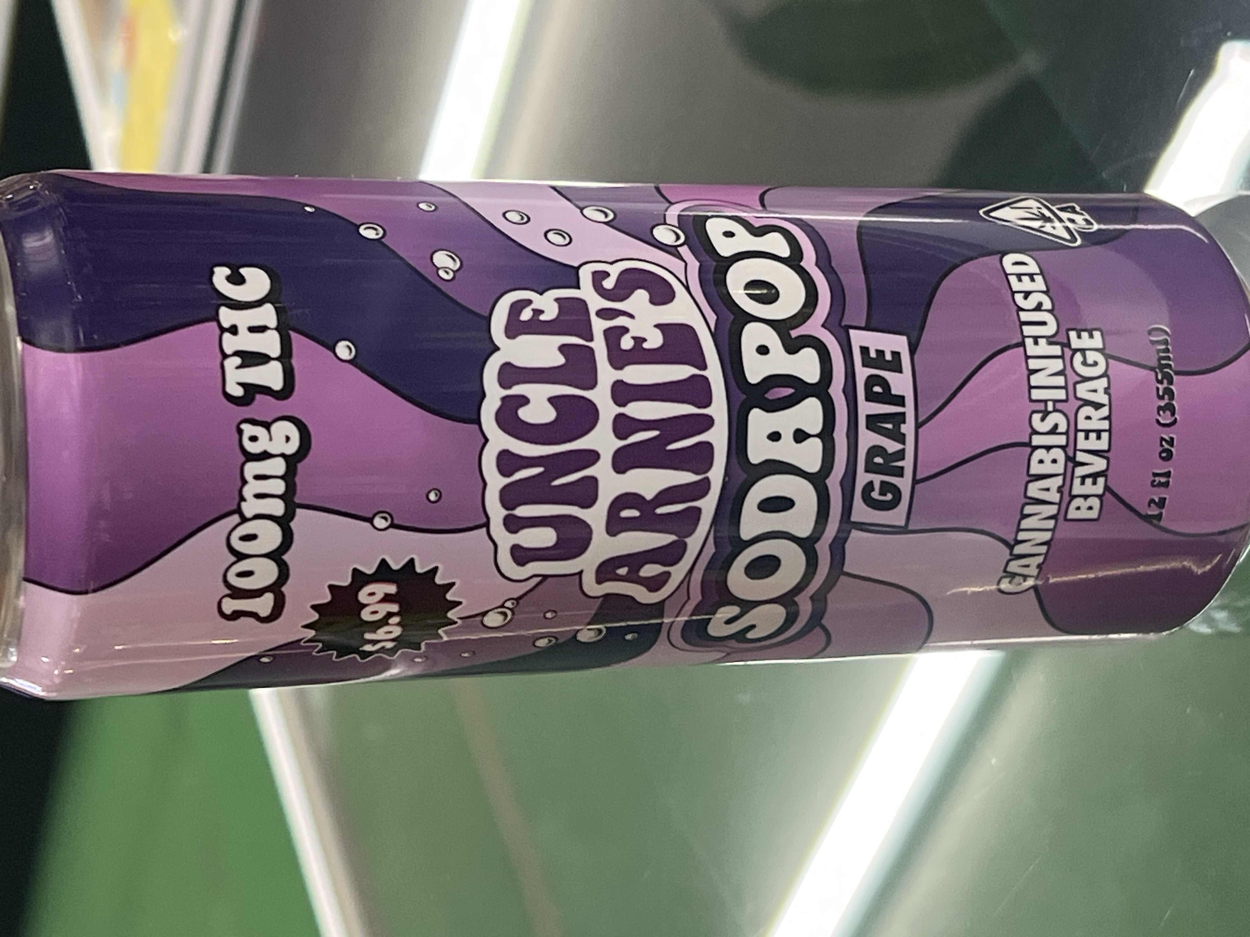 Photograph of product: Uncle Arnie's Beverage - Grape Soda - 12oz 100mg