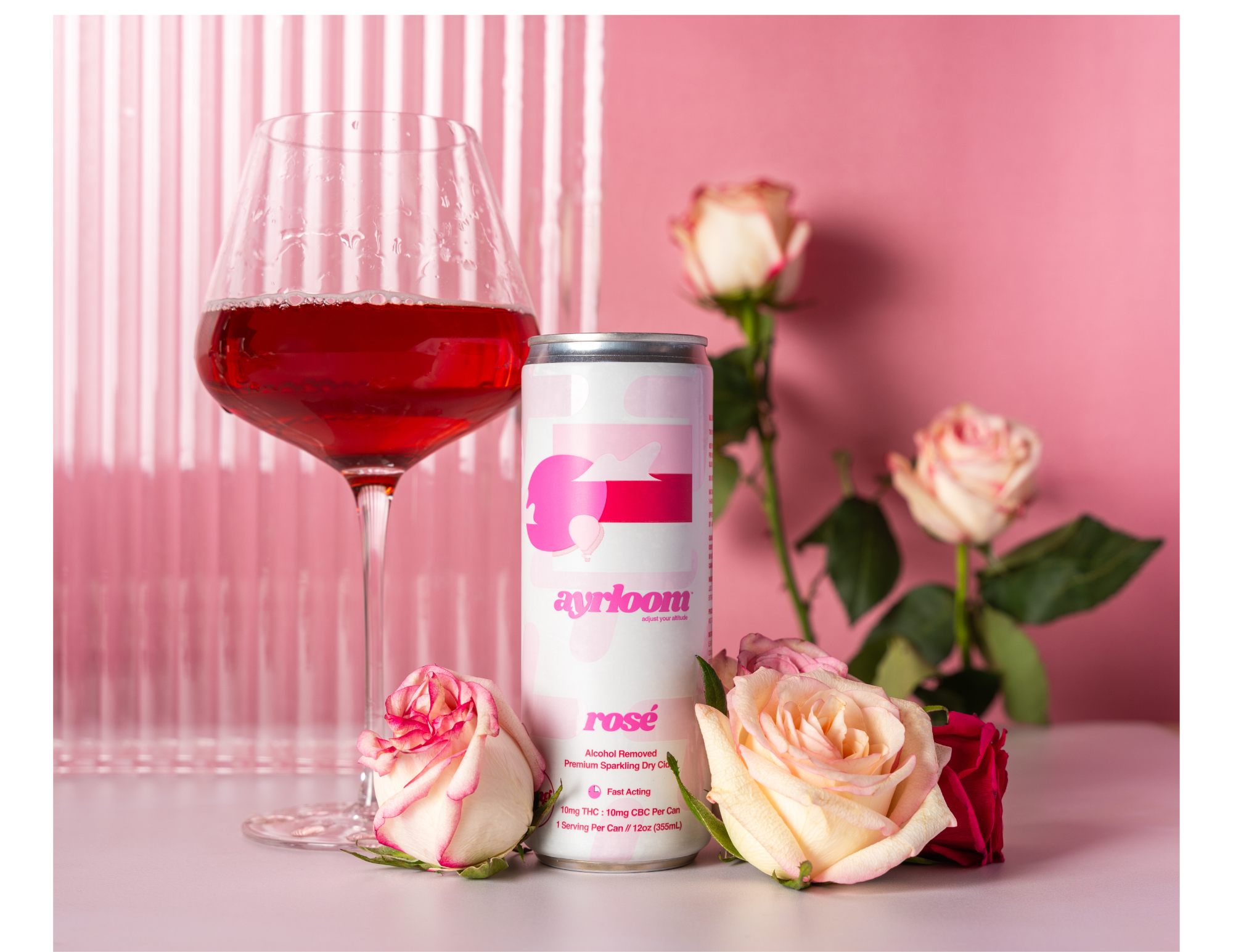 Photograph of product: Ayrloom UP - Rose 1:1 TH-oui:CBC Single - 10mg