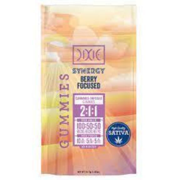 Photograph of product: Dixie - Synergy Berry Focused 50mg 2:1:1 CBG:CBD:TH-oui