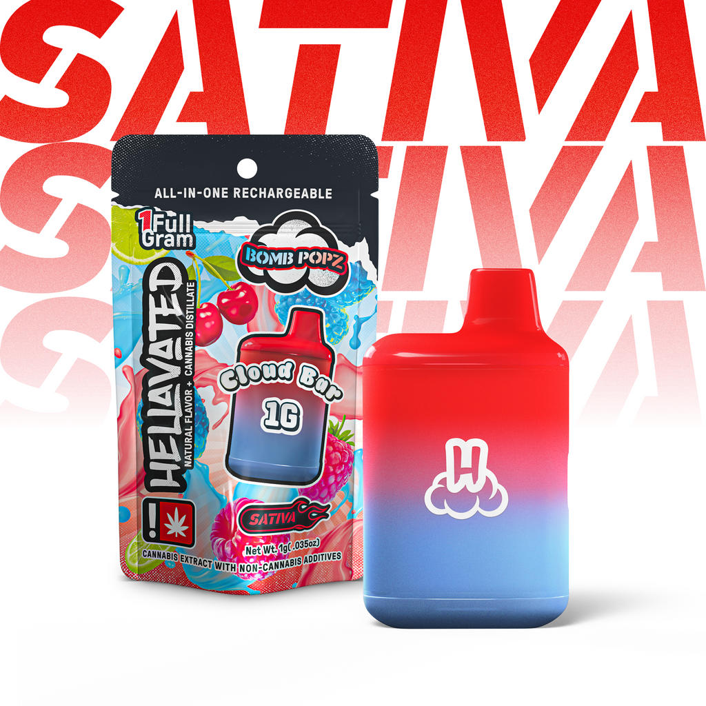 Photograph of product: Hellavated 1g Cloud Bar | Bomb Popz
