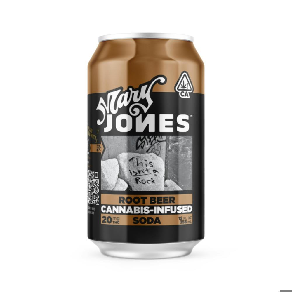 Photograph of product: Mary Jones Oui'd Co.- 20mg Root Beer Soda