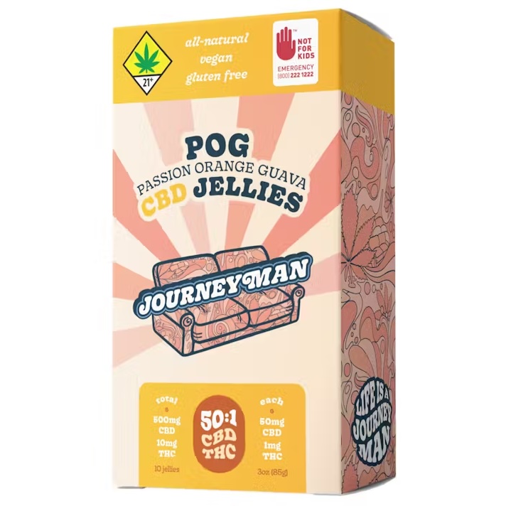 Photograph of product: Passion Orange Guava CBD Jellies, 10-Pack