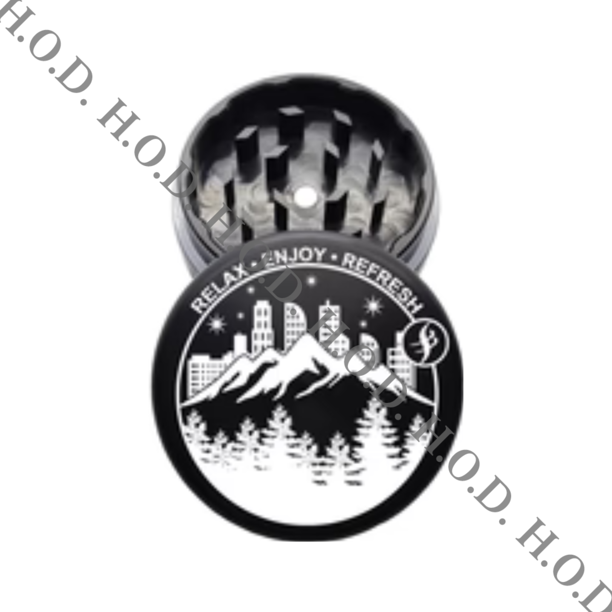 Photograph of product: 4Score x Tahoe Grinder Co. Black Mountain Scape Grinder