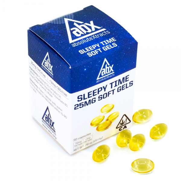 Photograph of product: ABX / AbsoluteXtracts | 25mg Sleepytime Thc Softgel (30 Count) | 750mg