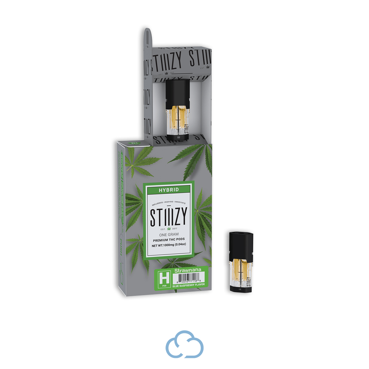 Photograph of product: STIIIZY - Pod 1g - Strawnana - Hybrid