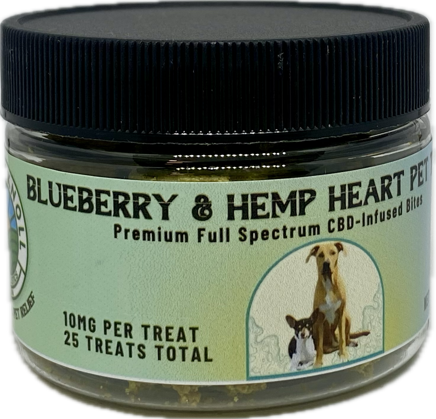 Photograph of product: Grassy Knoll - Blueberry & Hemp Heart Pet Treats - 1oz- 25 treats- 10mg per dose
