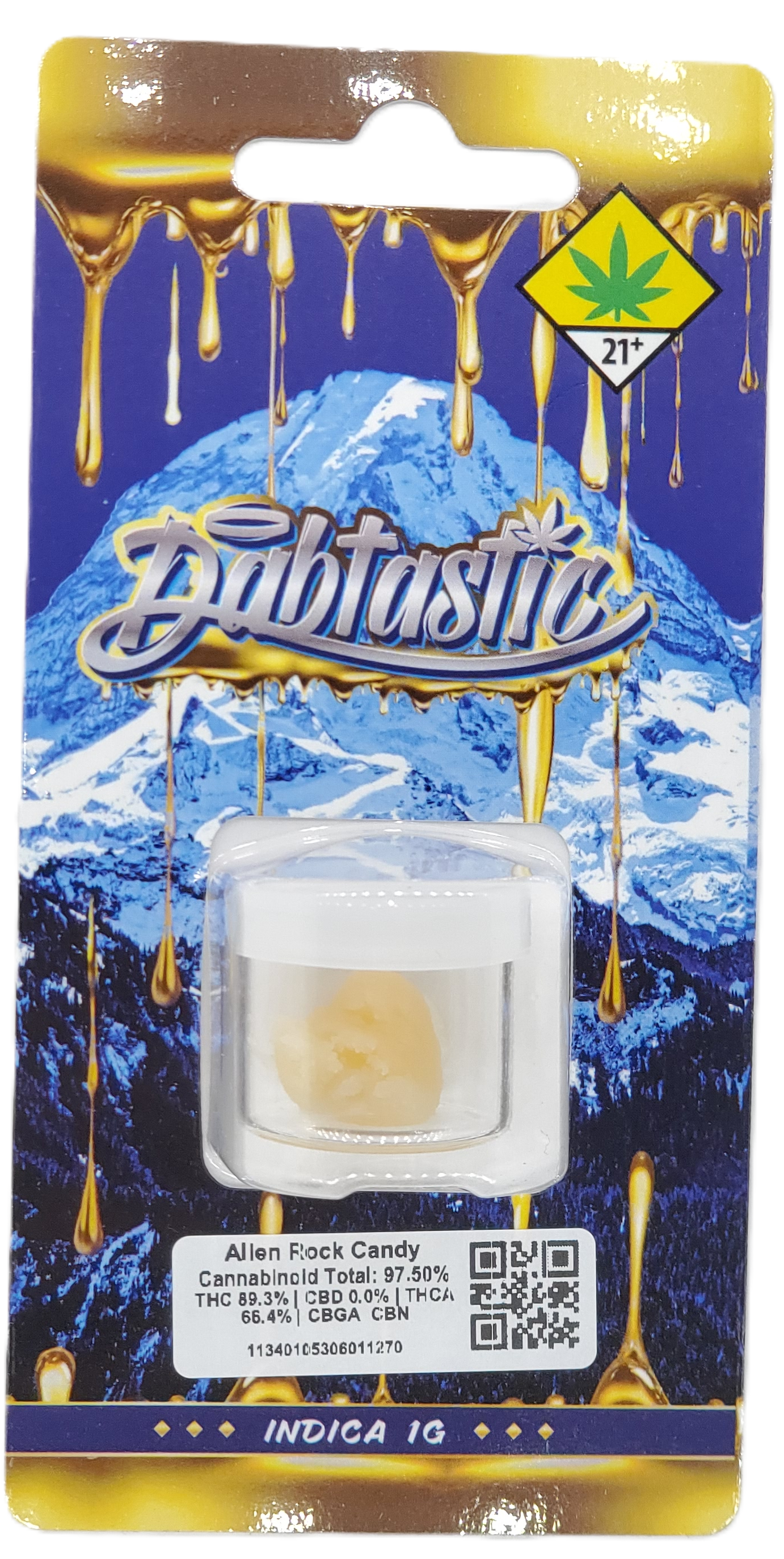 Photograph of product: Dabtastic CON Alien Rock Candy Hydrocarbon Extract 1g