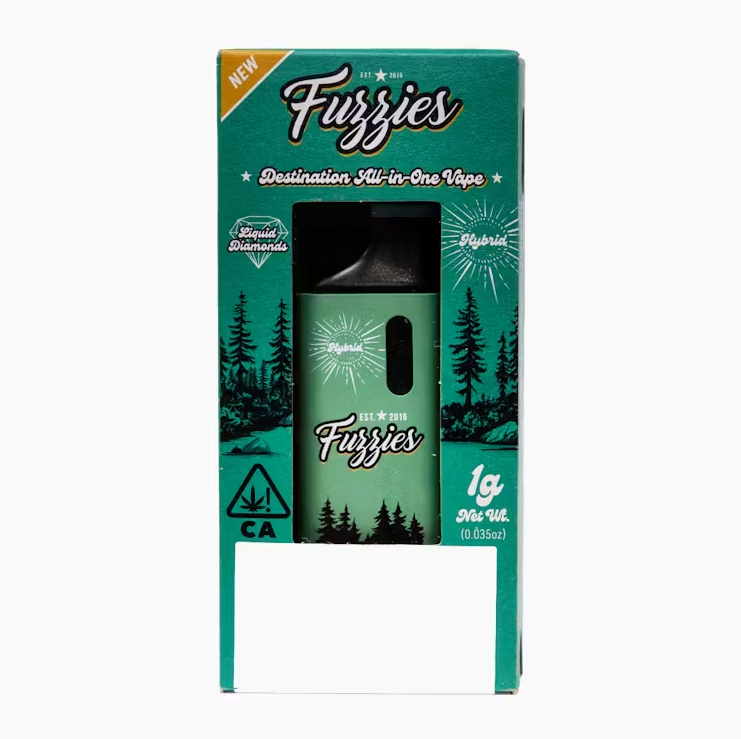 Photograph of product: Dutch Treat (H) Liquid Diamonds ALL-IN-ONE Vape 1g - Fuzzies