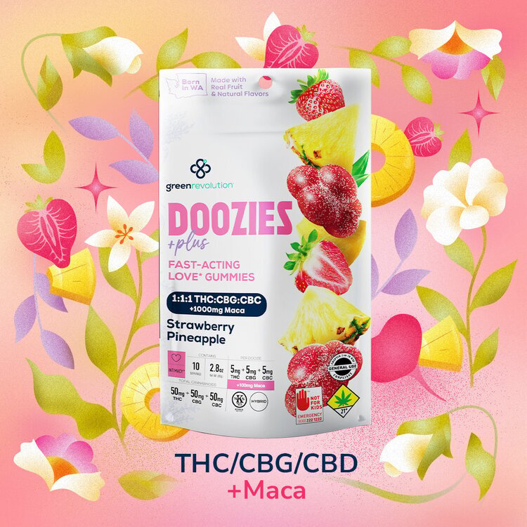 Photograph of product: Doozies: CBG/CBC 1:1:1 Strawberry Pineapple - 10pk 150mg