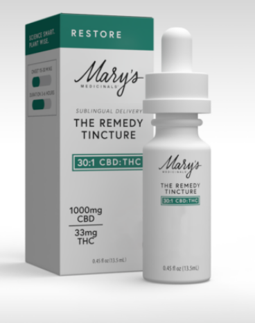 Photograph of product: Mary's 30:1 CBD:TH-oui Remedy Restore Tincture CBD:16mgTH-oui