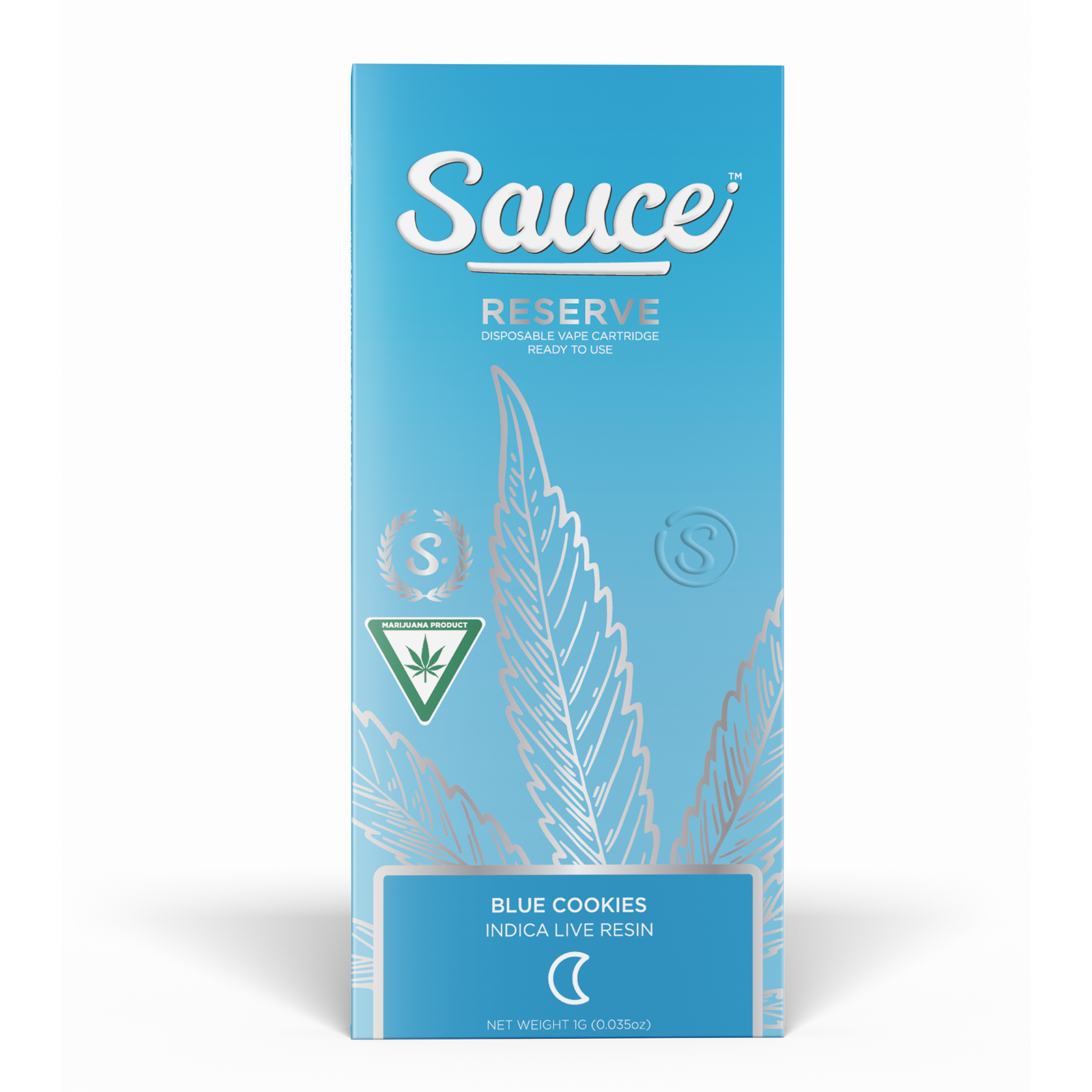 Photograph of Product: Sauce Reserve | 1g Live Resin Disposable | Blue Cookies