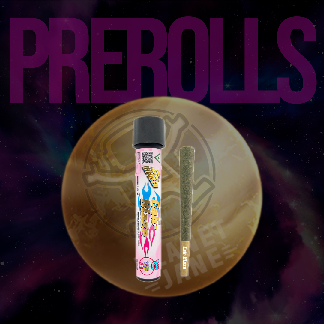 Photograph of product: Cali Blaze - 1.2g Preroll - Bubble Gum Oui'd