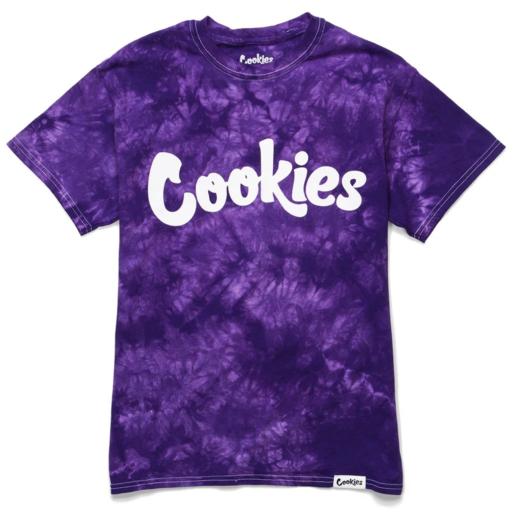 Photograph of product: Cookies - Original Mint Crystal Wash Tie Dye - Tee - Purple/Purple  - 3XL