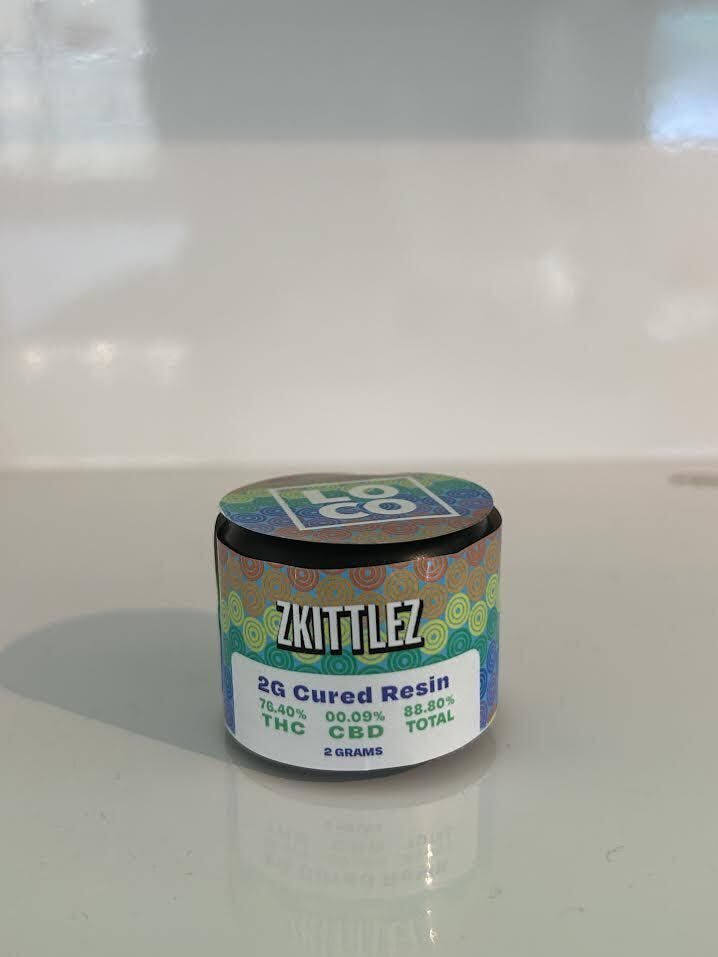 Photograph of product: 2G Cured Resin- Zkittlez **NEW**