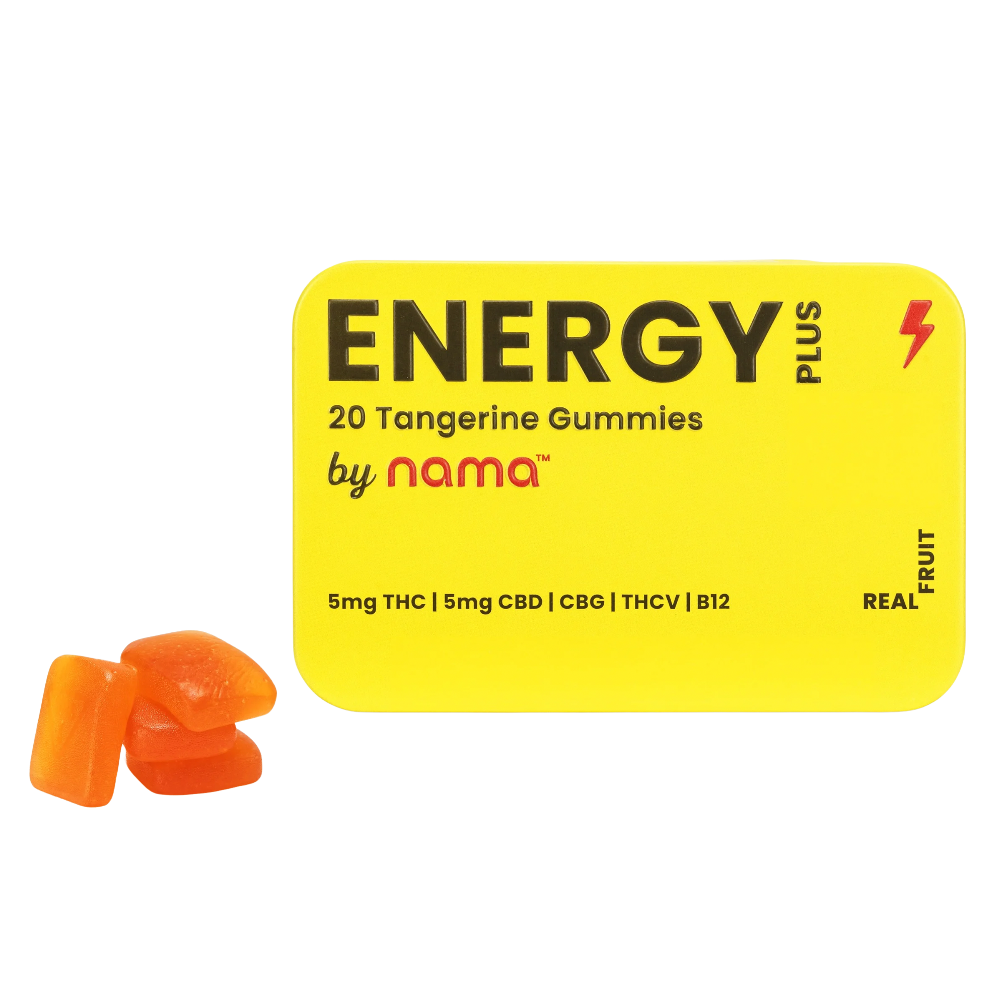 Photograph of product: Nama - Tangerine Energy Gummies - TH-oui:CBD:CBG:TH-ouiV - 100mg