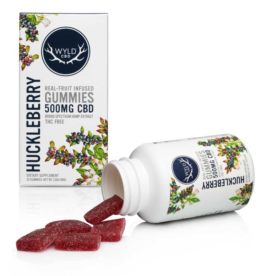Photograph of product: WYLD - Huckleberry Hemp CBD - Gummies 500mg