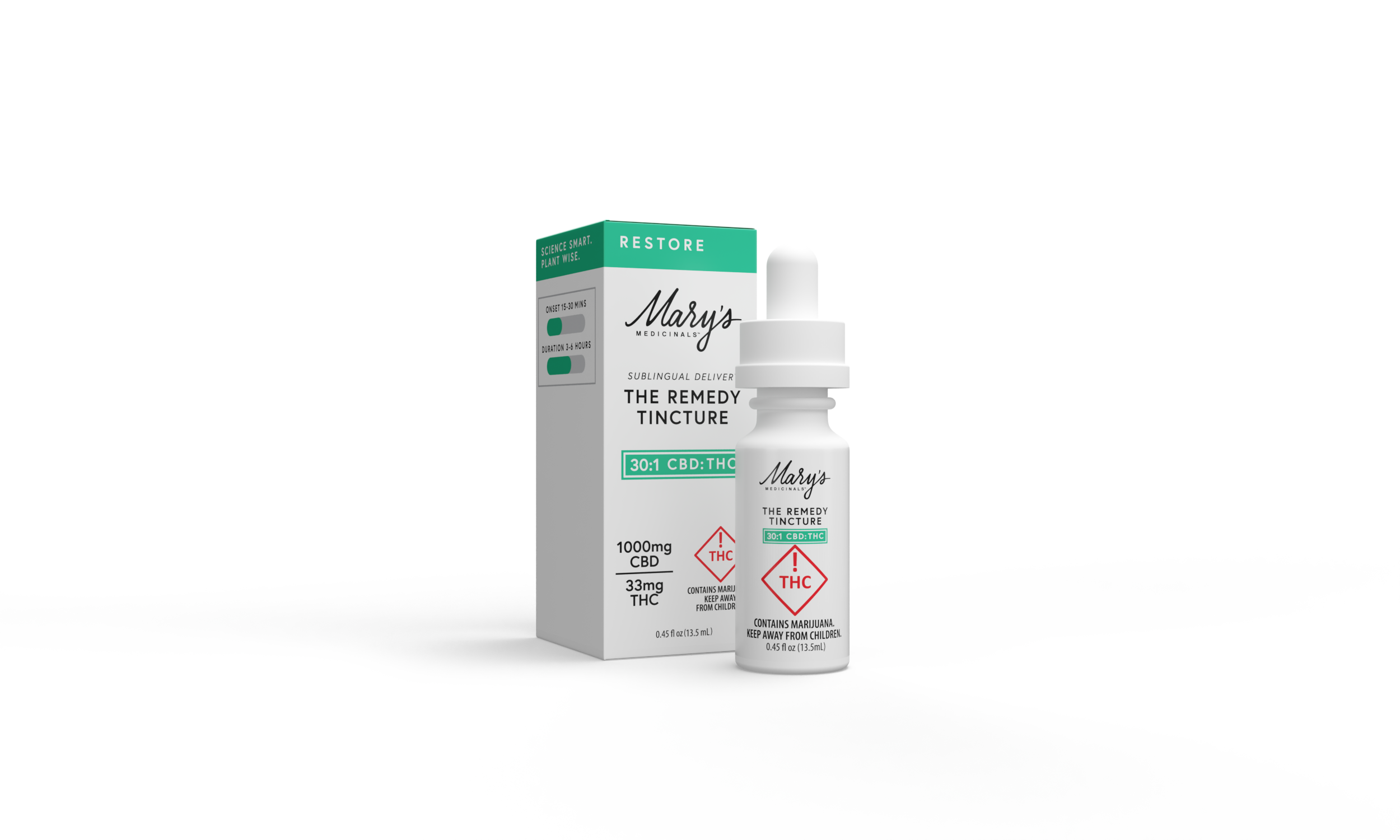Photograph of product: Mary's Medicinals - .45oz Remedy Tincture - - Restore 30:1 (CBD:TH-oui)