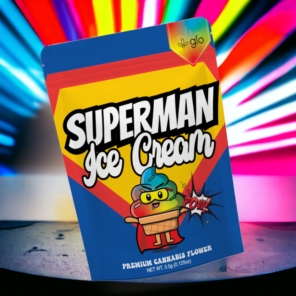 Photograph of product: Glo Farm - Superman Ice Cream - 3.5g