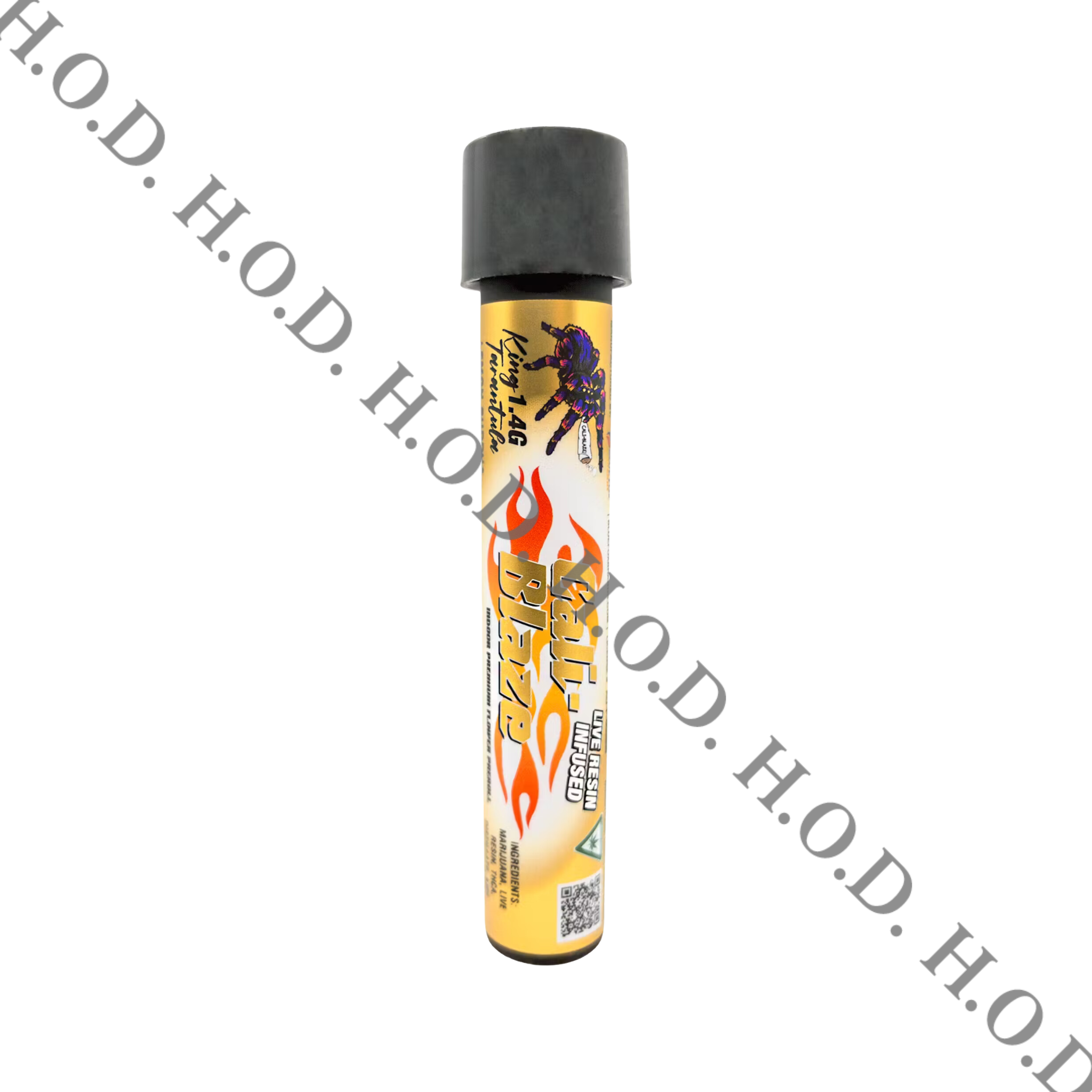 Photograph of product: Cali-Blaze Mango Mintz Live Resin Infused King Tarantula 1.4g