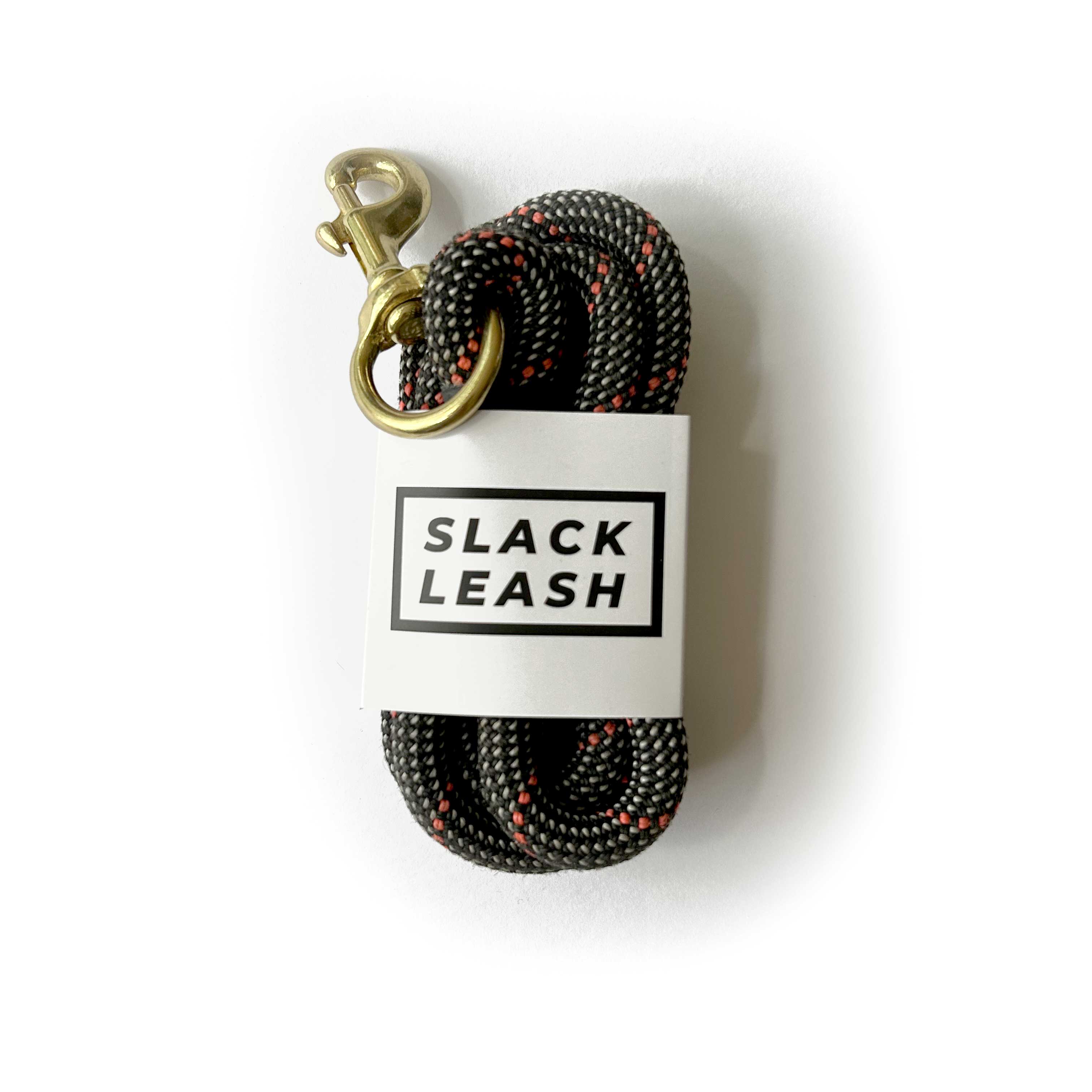 Photograph of product: Slack Leash + East Coast Oui'd Eco-Friendly Dog Leash - Black & Red