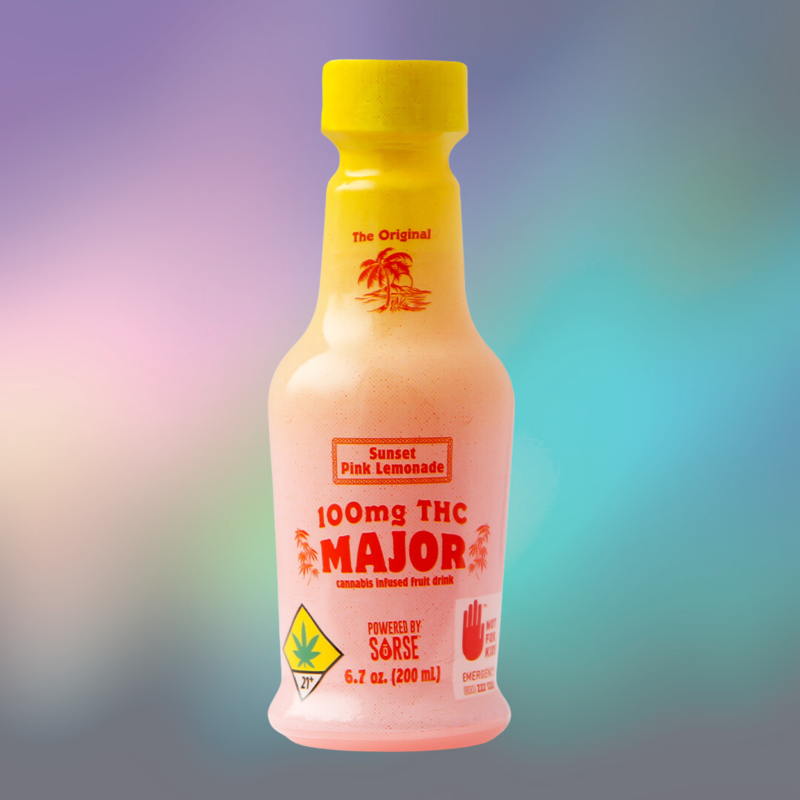 Photograph of product: Major - Sunset Pink Lemonade Drink 100mg