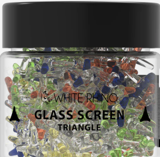 Photograph of product: Cannatron | White Rhino Glass Screen Triangle