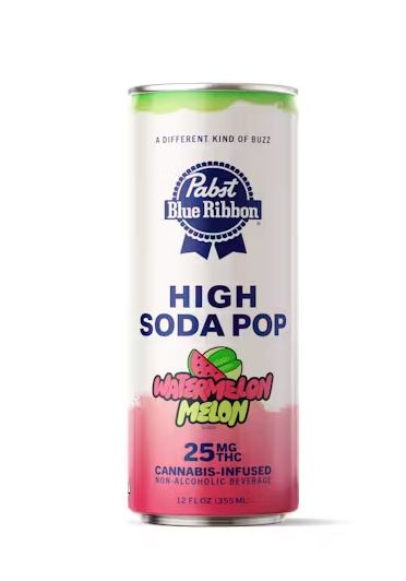 Photograph of product: Pabst High Soda 25mg Watermelon Melon