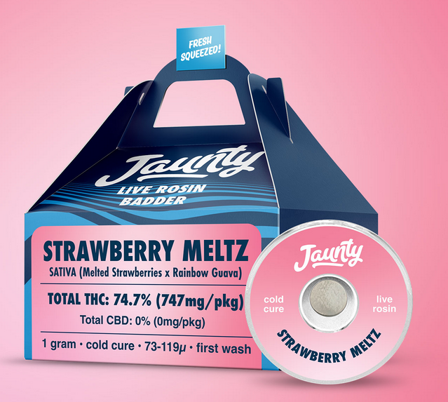 Photograph of product: Jaunty: Strawberry Meltz - Extract Cold Cure Badder