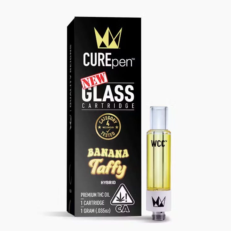 Photograph of product: BANANA TAFFY CARTRIDGE 1G - HYBRID - WEST COAST CURE
