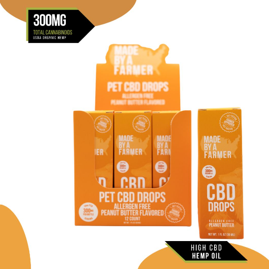 Photograph of product: Made By A Farmer - Pet CBD Drops - Peanut Butter 300MG