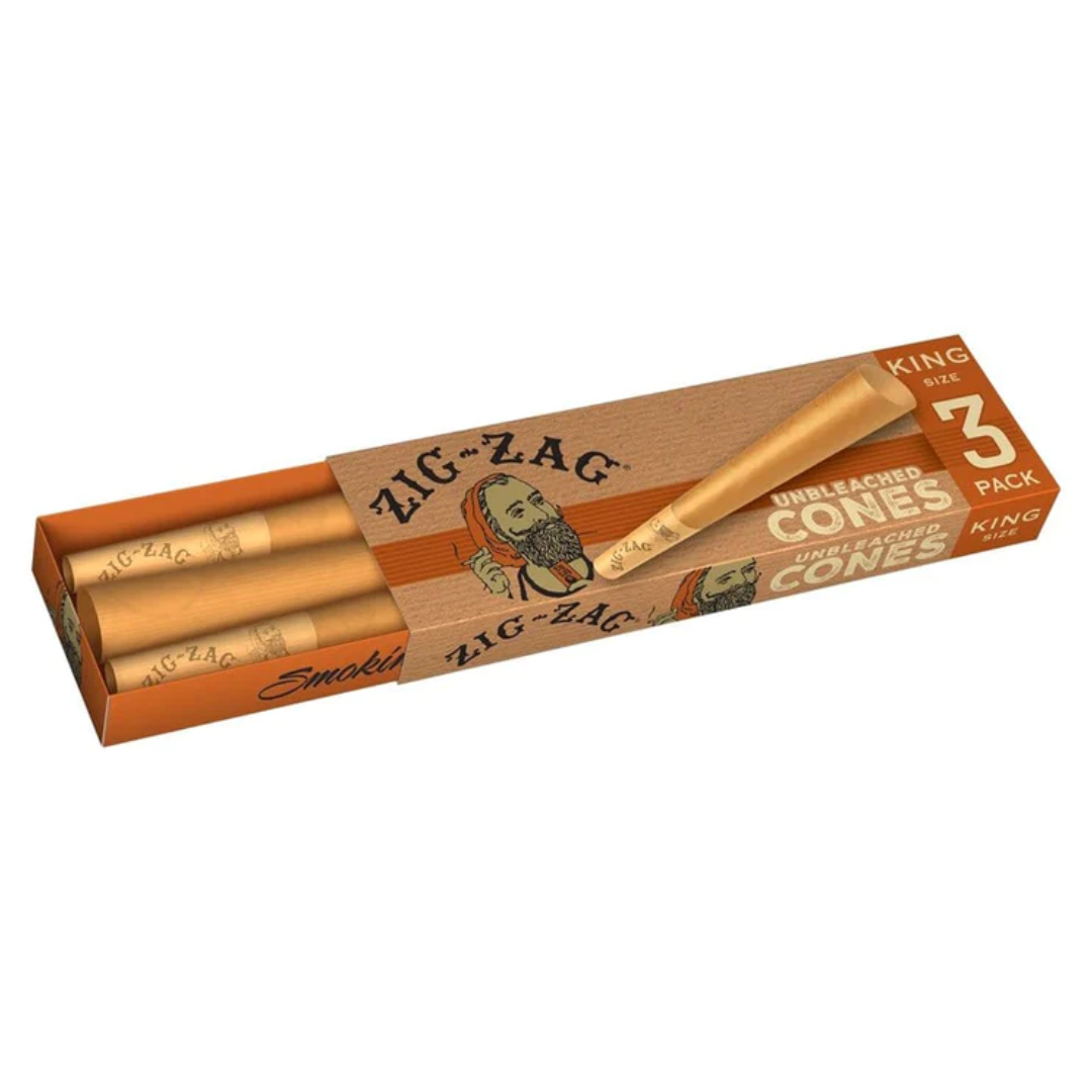 Photograph of product: Zig Zag Unbleached Cones 6pk 1 1/4 ($3)