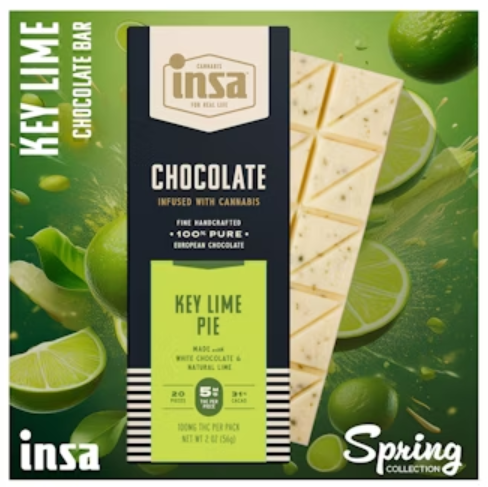Photograph of product: Insa | Key Lime Chocolate Bar | 20pc