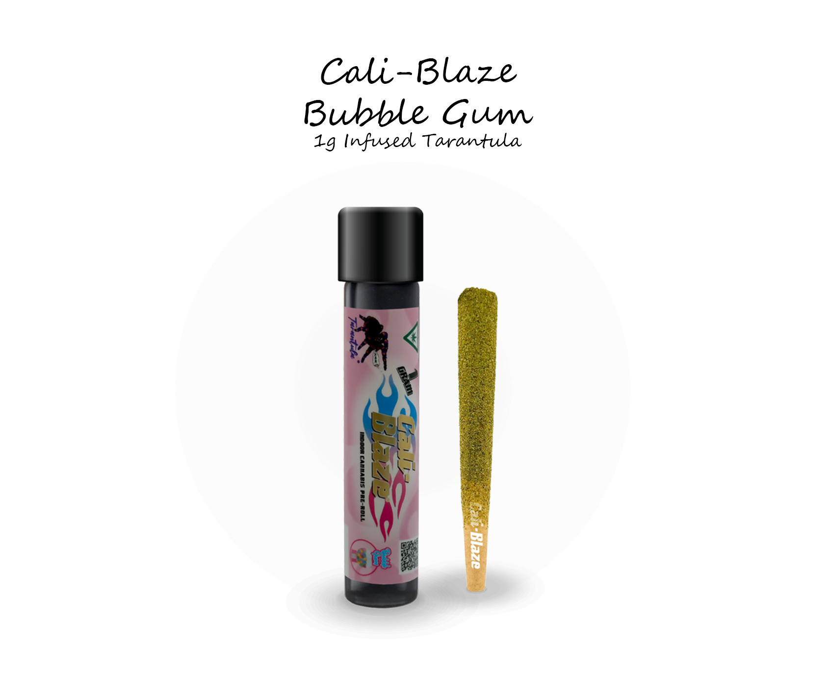 Photograph of product: Bubble Gum | 1g Tarantula Infused Preroll