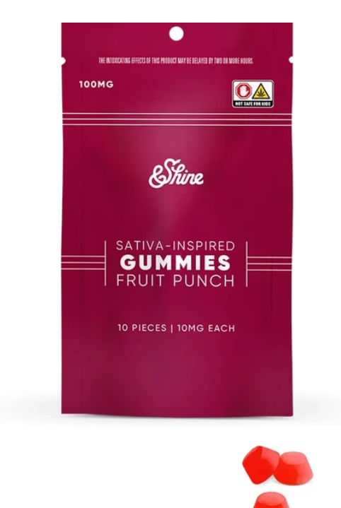 Photograph of product: Fruit Punch | &Shine | 100mg Gummies