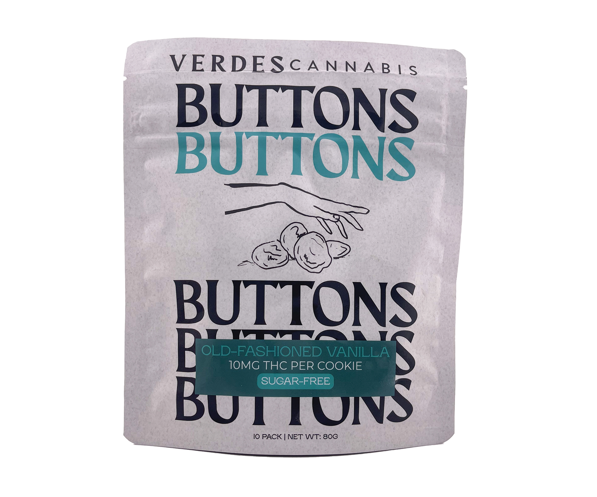 Photograph of product: Buttons Relaxing Vanilla 10mg 10 Pack