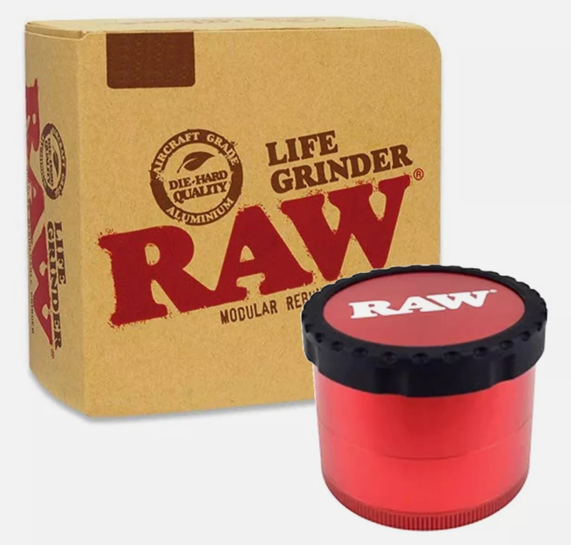 Photograph of product: RAW | Life Grinder Modular Rebuildable Red