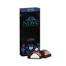 Photograph of product: Nove - Island Coconut Dark Chocolate Bar