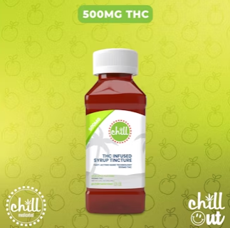 Photograph of product: Fast Acting CHILL Syrup Sour Apple 250mg