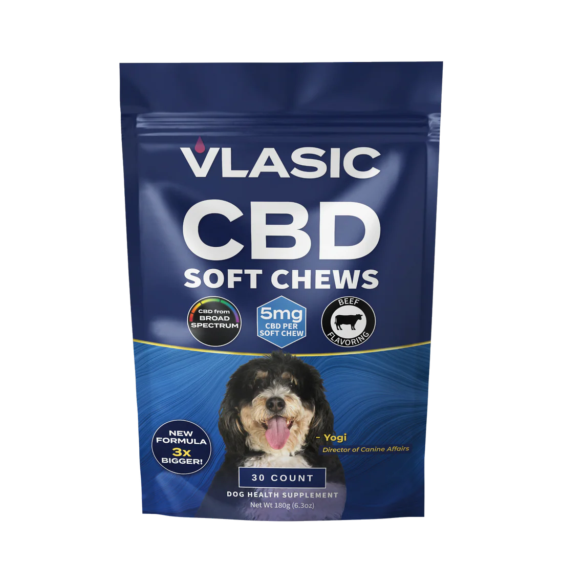 Photograph of product: Vlasic Labs CBD Calming Beef Flavored Dog Chews (150mg)