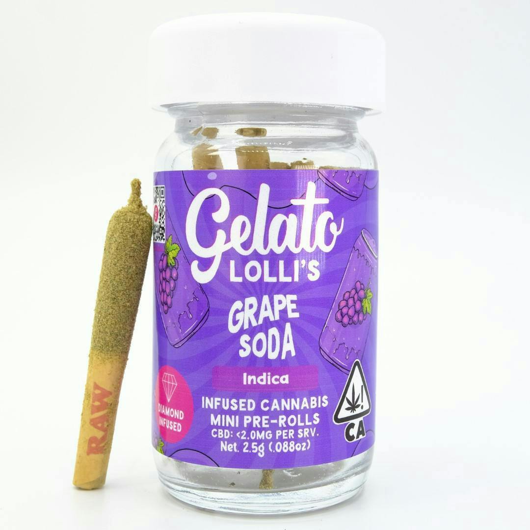 Photograph of product: Gelato - Lolli Grape Soda Infused 5 PK | Gelato - joints